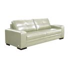 Sofá Decorativo Sala de Estar City 3 Lugares 200cm Couro Tiza - Mozzelar