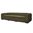 Sofá Decorativo Sala de Estar Duquesa 4 Lugares 280cm Couro Fendi - Mozzelar