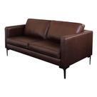 Sofá Decorativo Sala de Estar Europa 4 Lugares 240cm Couro Caramelo - Mozzelar