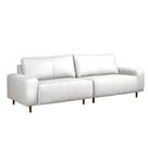 Sofá Decorativo Sala de Estar Metropole 4 Lugares 280cm Bipartido Couro Branco - Mozzelar