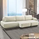 Sofá Decorativo Santiago 6 Lugares 372cm Sala de Estar Retrátil Modulado Bouclê Branco G89 - Gran Belo Sofá Decorativo Santiago 6 Lugares 372cm Sala de Estar Retrátil Modulado Bouclê Branco G89 - Gran Belo