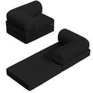Sofá dobrável 4 em 1 conversível COMAX Sleeper preto