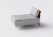 Sofá Dream Box Moderno Chaise 100cm Cinza com Encosto Terracota Rede Móveis