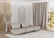 Sofá Dream Box Moderno Modular 3,0m Bege com Encosto Terracota Rede Móveis