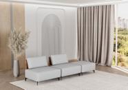 Sofá Dream Box Moderno Modular 3,0m Cinza com Encosto Terracota Rede Móveis