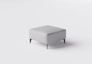 Sofá Dream Box Moderno Puff 100cm Cinza com Encosto Terracota Rede Móveis
