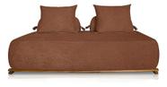 Sofá Dubai 2 Lugares 1.60m Tecido Bouclê Para Sala Bz Decor