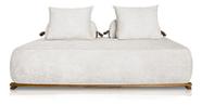 Sofá Dubai 2 Lugares 1.60m Tecido Bouclê Para Sala Bz Decor