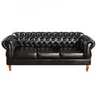 Sofá Duquesa Chesterfield 3 Lugares Retrô material sintético Bella Decor Sofá Duquesa Chesterfield 3 Lugares Retrô material sintético Bella Decor