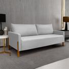 Sofá Elegance 2 Lugares 1,40m Linho Cinza Claro Recepção Consultório Clean Moderno - LV
