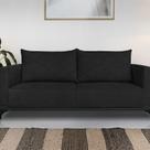 Sofá Eliot 2 Lugares 180 Cm Linho Boucle Preto Sofá Eliot 2 Lugares 180 Cm Linho Boucle Preto