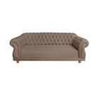 Sofá Elisabeth Luxo Chesterfield 3 Lugares Cappuccino