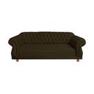 Sofá Elisabeth Luxo Chesterfield 3 Lugares Marrom