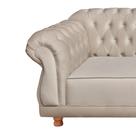 Sofá Elisabeth Luxo Chesterfield 3 Lugares Nude