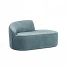 Sofá Eron Orgânico 3 Lugares 180cm Braço Dir. Bouclé Azul Claro - Nexta Casa