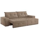 Sofá Espanha 2 Lugares Retrátil 150cm Tecido Suede Cor Bege Sofá Espanha 2 Lugares Retrátil 150cm Tecido Suede Cor Bege