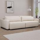 Sofá Essence Retrátil 4 Lugares 240cm CabeCasa MadeiraOriginals Bouclé Off White