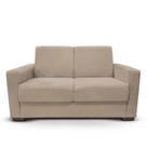 Sofá Estofado 2 Lugares Sala Estar Recepção Bruna Suede bege
