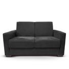 Sofá Estofado 2 Lugares Sala Estar Recepção Lavínia Suede Cor:preto