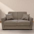 Sofá Estofado 2 Lugares Sala Estar Recepção Mariana Suede Cor:Bege