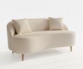 Sofá Feijão 1.35 Mt Anatômico Decorativo Para Sala,Quarto ou Escritório Boucle Bege
