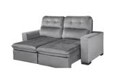 Sofá Feu 220 2,00 MT 2 MD 0,80 - Veludo Cinza T-406