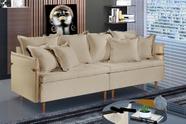 Sofá Fixo 2 Lugares Luxo 160 Cm Atlas Bege Claro Sofá Fixo 2 Lugares Luxo 160 Cm Atlas Bege Claro