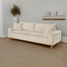 Sofá Fixo 2 Lugares Luxo 160 Cm Orfeu Bege Claro Sofá Fixo 2 Lugares Luxo 160 Cm Orfeu Bege Claro