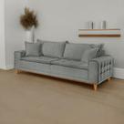 Sofá Fixo 2 Lugares Luxo 160 Cm Orfeu Bege Claro Sofá Fixo 2 Lugares Luxo 160 Cm Orfeu Bege Claro