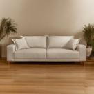 Sofá Fixo 3 Lugares Luxo 180 Cm Argos Bege Claro Sofá Fixo 3 Lugares Luxo 180 Cm Argos Bege Claro