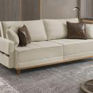 Sofá Fixo 6 Lugares M-203 2,60m Estofados Martins Creme