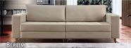 Sofá Fixo Berlim 2,60cm Pés Madeira Almofadas Soltas