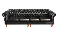Sofá Fixo Chesterfield Duquesa 4 Lugares Modulado Decoração Vintage Retrô
