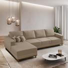 Sofá Fixo Com Chaise 3M Cronos Linho Com Molas Lado Esquerdo Meu Sofá Online