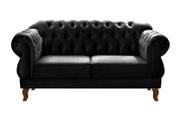 Sofá Fixo Duquesa Chesterfield 2 Lugares Namoradeira Classico Retrô