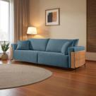 Sofá Fixo Heitor 4 Lugares Luxo Pé de Metal 2,80m Castellar Móbile