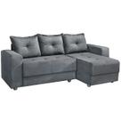 Sofá Florença 3 Lugares com Chaise Tecido Suede 200cm Cor Cinza Sofá Florença 3 Lugares com Chaise Tecido Suede 200cm Cor Cinza