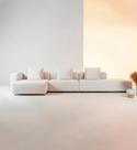Sofá Flórida Modular com Chaise bouclé Sofá Flórida Modular com Chaise bouclé