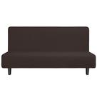 Sofá futon Slipcover Easy-Going, elástico, sem braços, chocolate