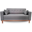 Sofá Gianni Tecido Acquablock Pé Base Madeira 160cm Sofá Gianni Tecido Acquablock Pé Base Madeira 160cm
