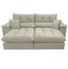 Sofá Harissa com Molas Ensacadas 4 Lugares Retrátil e Reclinável 250cm Tecido Veludo Ferreira