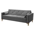 Sofá Houston 2,05x Veludo Cinza Trovão - Dominic Decor