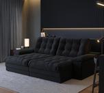 Sofá Houston Retrátil e Reclinável 3 Lugares Suede 210cm Abertura 140cm