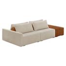 Sofá Ilha 2 Lugares Living 232cm Modulado Lary Bouclê Pu Pto K01 Cor Bege Sofá Ilha 2 Lugares Living 232cm Modulado Lary Bouclê Pu Pto K01 Cor Bege