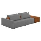 Sofá Ilha 2 Lugares Living 252cm Modulado Lary Linho K01 Cor Grafite