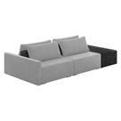 Sofá Ilha 2 Lugares Living 252cm Modulado Sala Lary Veludo/PU Pto K01 - D'Rossi