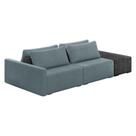 Sofá Ilha 2 Lugares Living 272cm Modulado Lary Bouclê Pu Pto K01 Cor Azul