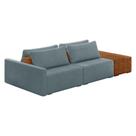 Sofá Ilha 2 Lugares Living 292cm Modulado Lary Bouclê K01 Cor Azul