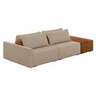 Sofá Ilha 2 Lugares Living 292cm Modulado Lary Linho K01 Cor Bege