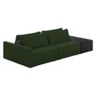 Sofá Ilha 2 Lugares Living 292cm Modulado Lary Veludo Verde Pu Pto K01 - D'rossi